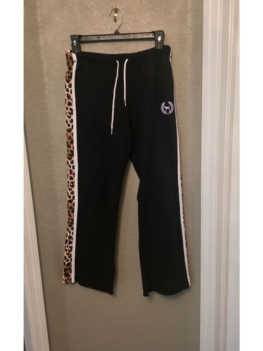Victoria's Secret PINK Leopard Boyfriend Sweats Sweatpants S GUC Y2K Loose Fit
